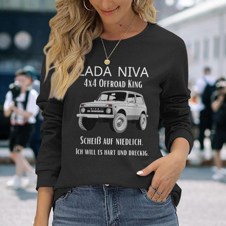 Lada Niva 4X4 Offroad King Langarmshirts Geschenke für Sie