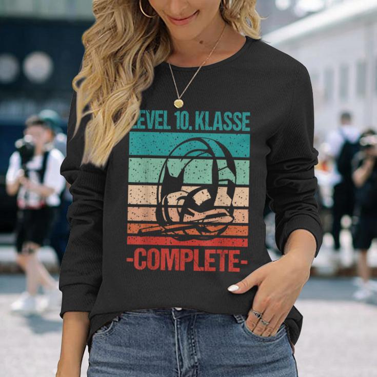 Level 10 Class Complete School Exam Bestanden Graduation S Langarmshirts Geschenke für Sie