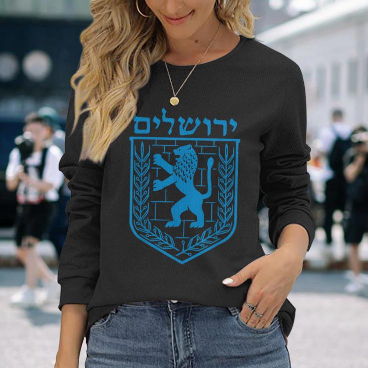 Lion Judas Jerusalem Israel Israeli Jerusalem Langarmshirts Geschenke für Sie