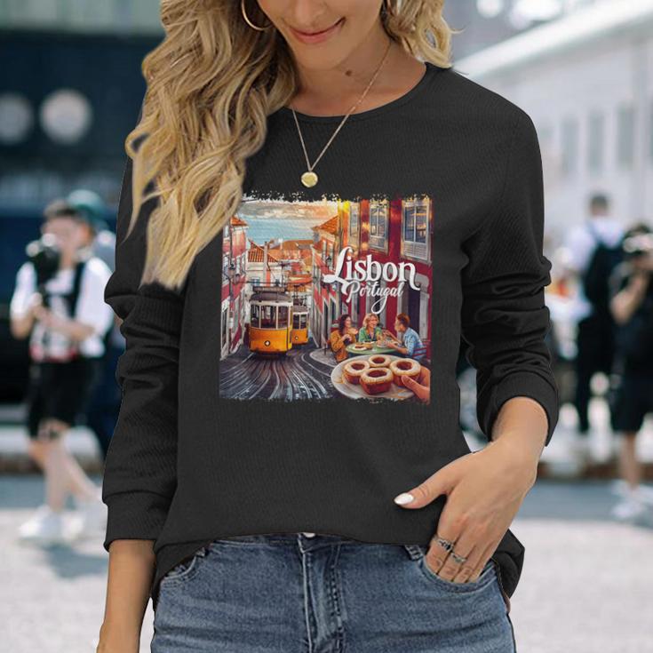 Lisbon Portugal Langarmshirts Geschenke für Sie