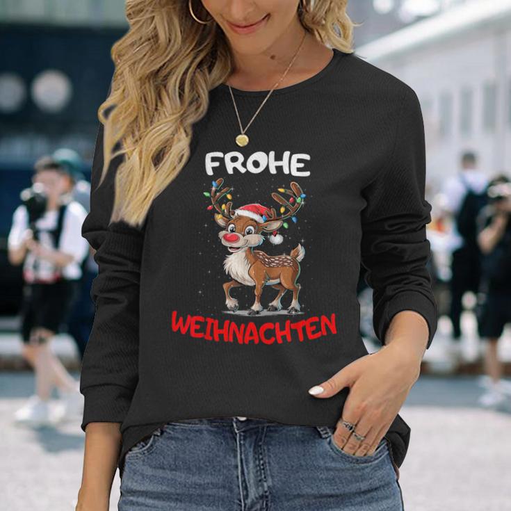 Lustige Rentier Frohe Christmas Langarmshirts Geschenke für Sie