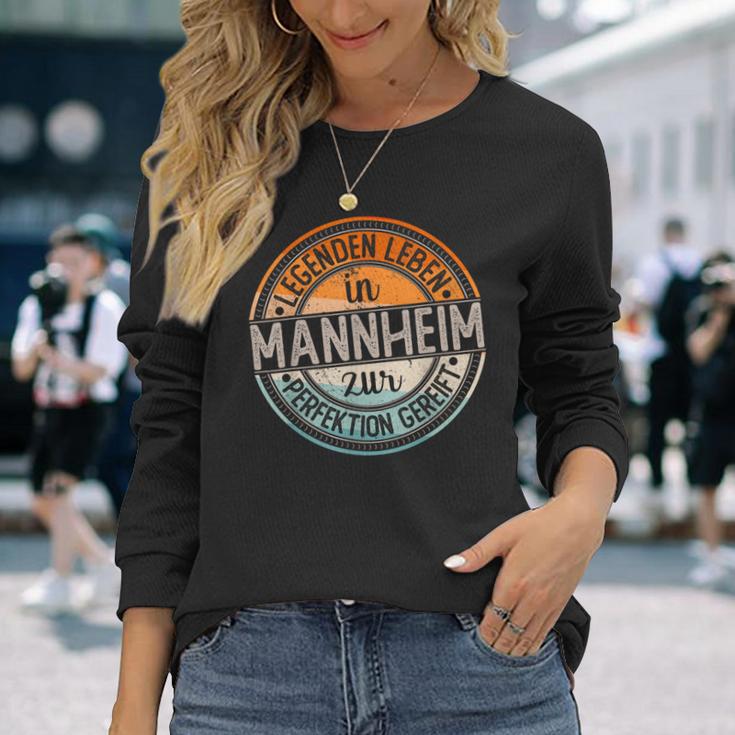 Mannheim Retro Colours Legends Life In Mannheim Langarmshirts Geschenke für Sie