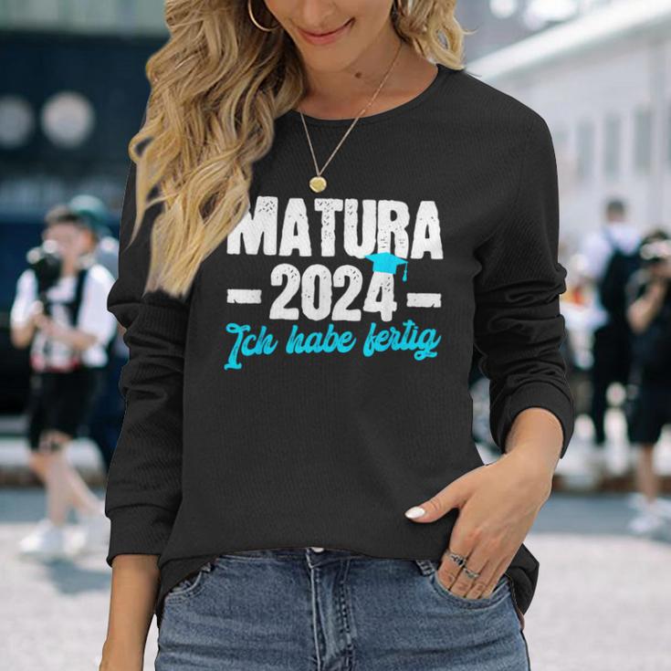 Matura 2024 Ich Habe Fertig Matura Bestanden Langarmshirts Geschenke für Sie