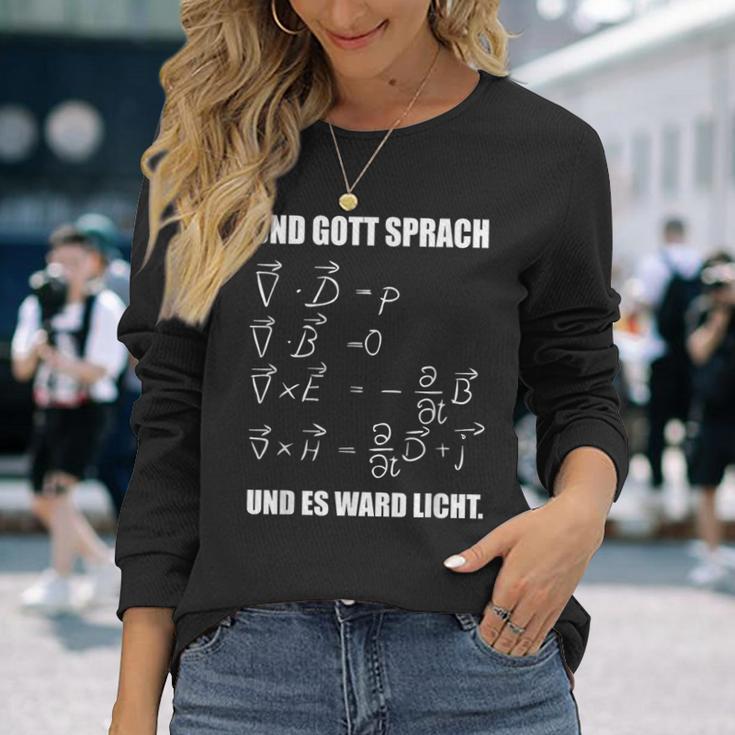 Maxwell Gott Sprach Und Es Ward Licht God Speech And Langarmshirts Geschenke für Sie