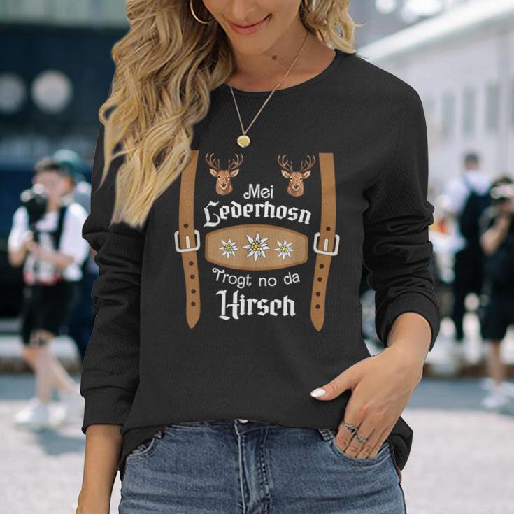 Mei Lederhosen Deer Oktoberfest Costume Langarmshirts Geschenke für Sie