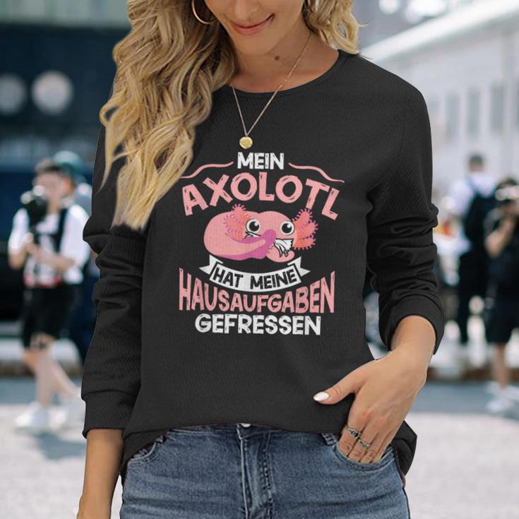 Mein Axolotl Hat Meine Homework Gefressen Axolotl Children's Langarmshirts Geschenke für Sie