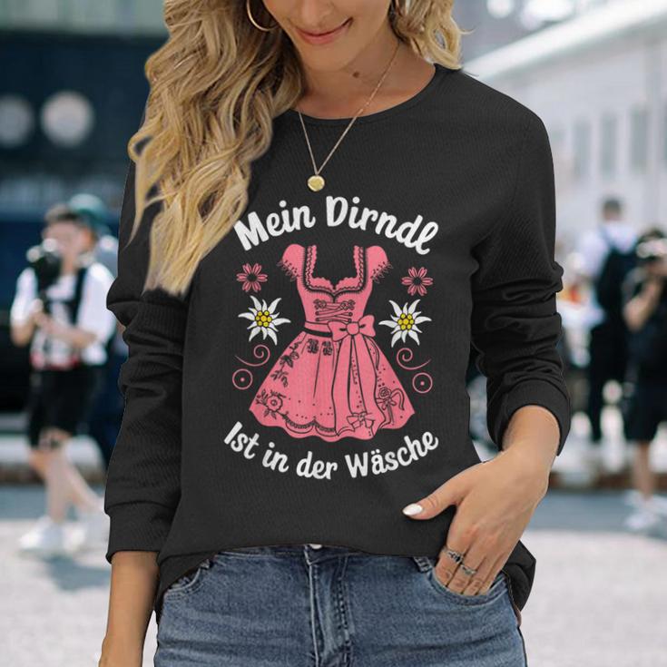 Mein Dirndl Ist In Der Wäsche Trachten Damen Traditional Langarmshirts Geschenke für Sie