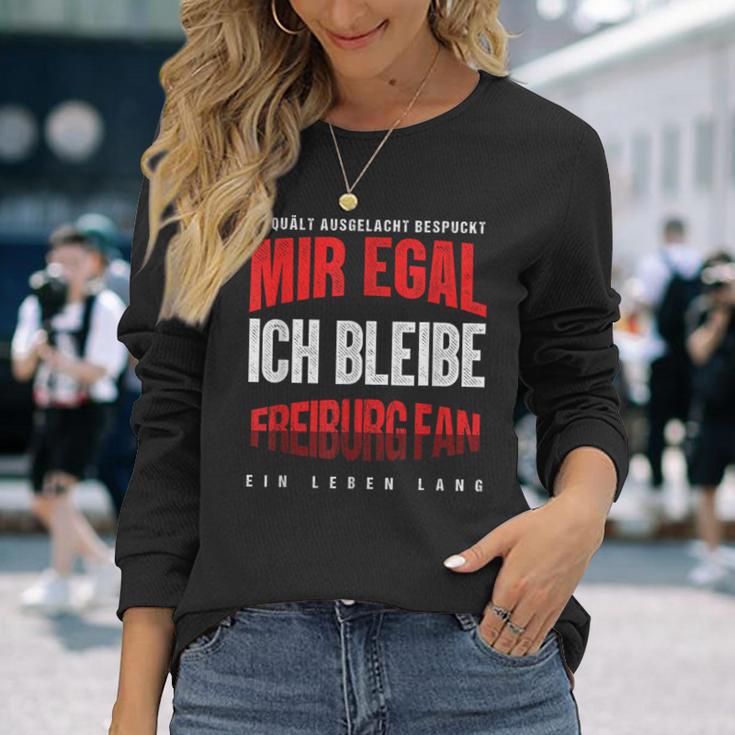 Mir Egal Ich Bleibe Freiburg Fan Football Fan Langarmshirts Geschenke für Sie