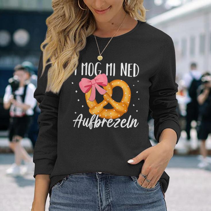 With I Mog Mi Ned Aufbrezeln Motif Langarmshirts Geschenke für Sie