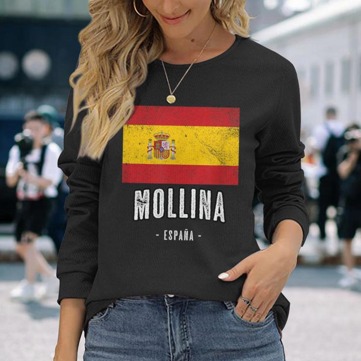 Mollina Spanien Es Flagge Stadt Bandera Langarmshirts Geschenke für Sie