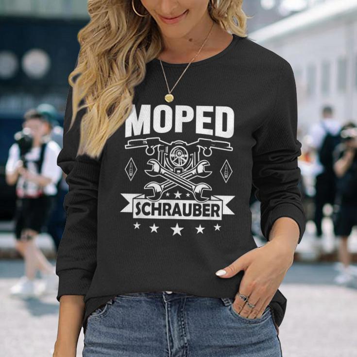 Moped Screwdriver Moped Driver Bicycle Motorcycle Spark Plug Langarmshirts Geschenke für Sie