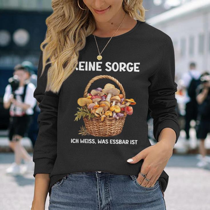 Mykologie Für Pilzsammler Ich Weiß Was Essbar Ist Langarmshirts Geschenke für Sie