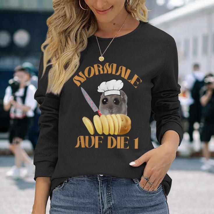 Normale Potatolen Auf Die 1 Sad Hamster Chef Langarmshirts Geschenke für Sie