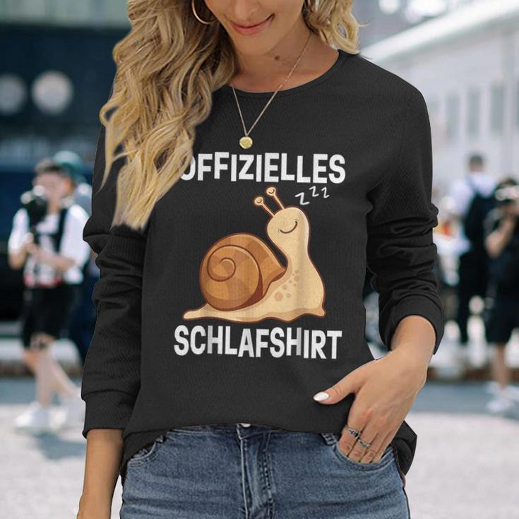 Offizieller Snail Sleep Schlafanzug Snail Late Sleeper Langarmshirts Geschenke für Sie