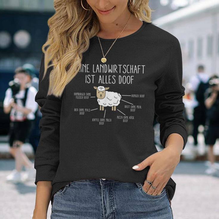 Ohne Landwirtschaft Ist Alles Doof Farmers Slogan Langarmshirts Geschenke für Sie