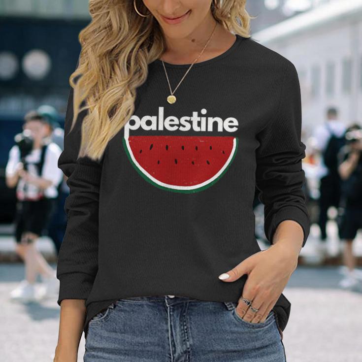 Palestine Watermelon Flag Colours Langarmshirts Geschenke für Sie