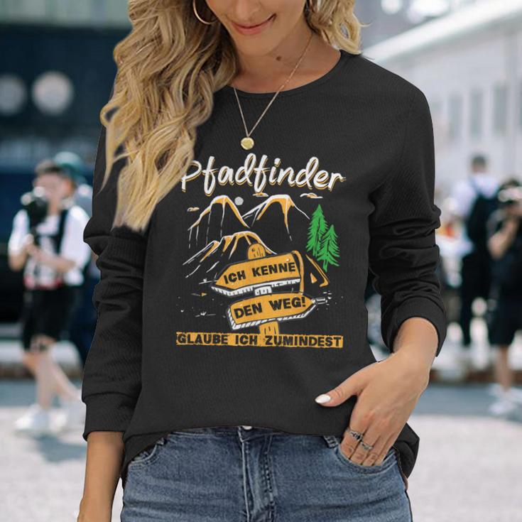 Pfadfinder Ich Kenne Den Weg Camping Campfire Langarmshirts Geschenke für Sie