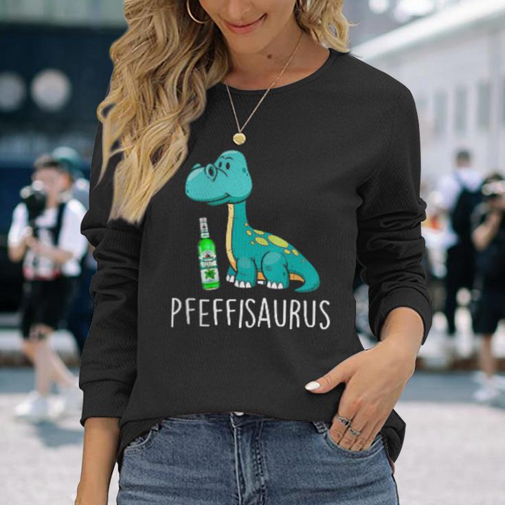 Pfeffisaurus Dino Peppermint Liqueur Running Party S Langarmshirts Geschenke für Sie