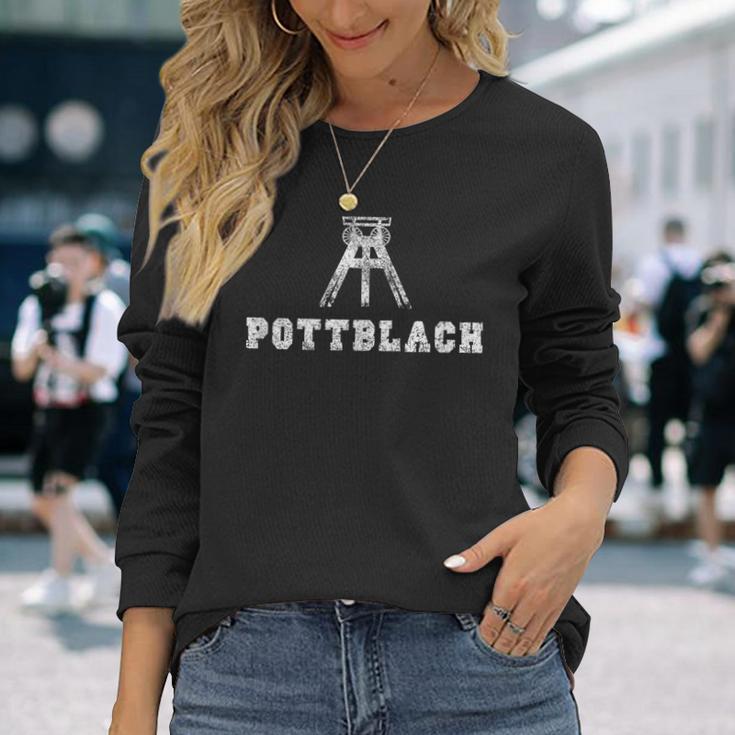 Pottblach Ruhrpott Slang Ruhrregissprache Snow Langarmshirts Geschenke für Sie