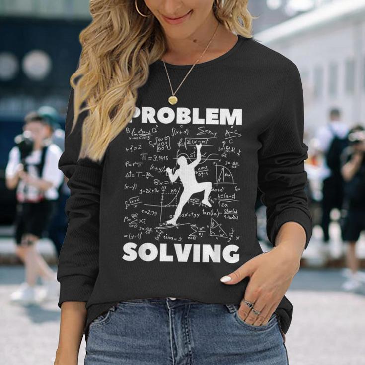 Problem Solving Climber Climbing Bouldering Pun Langarmshirts Geschenke für Sie