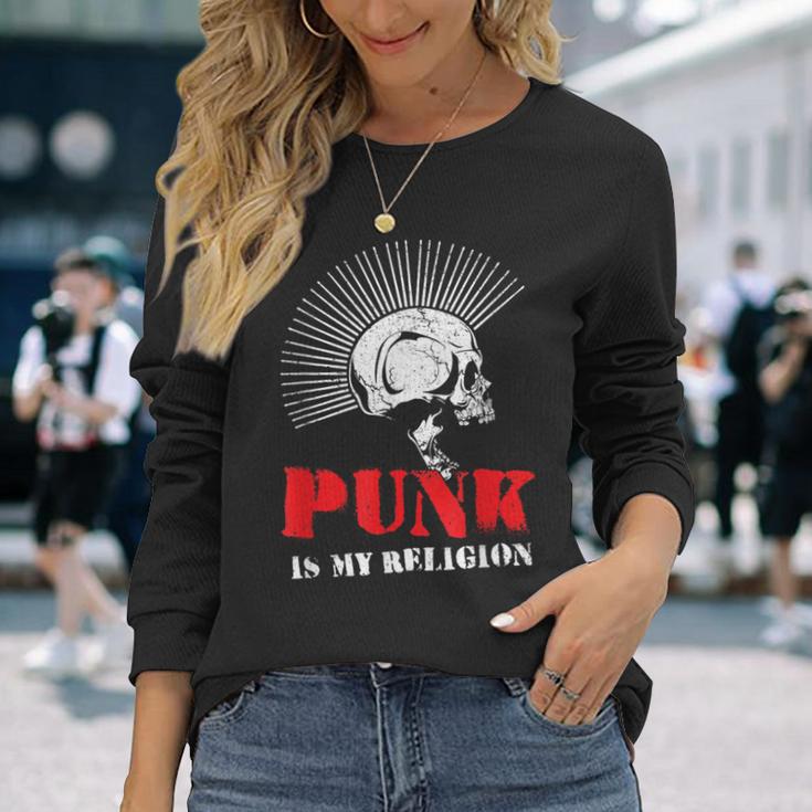 Punk Is My Religion I Punk & Anarchy For Punk Rock Langarmshirts Geschenke für Sie