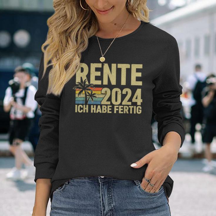 Rente 2024 Ich Habe Fertig Rentner Langarmshirts Geschenke für Sie