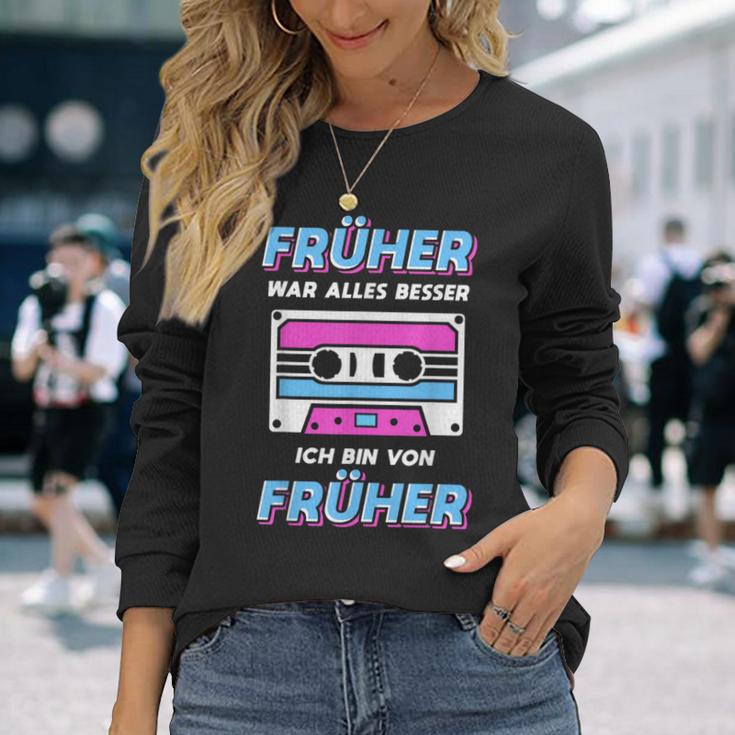 Retro Cassette 70S 80S Fancy Dress 80S 90S Festival Langarmshirts Geschenke für Sie