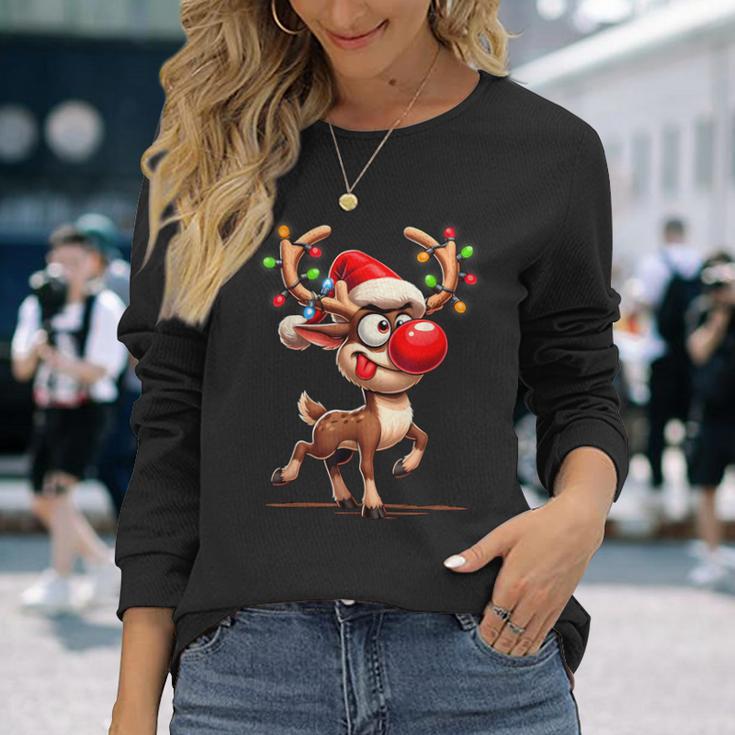 Rindeer Christmas Reindeer Christmas Langarmshirts Geschenke für Sie