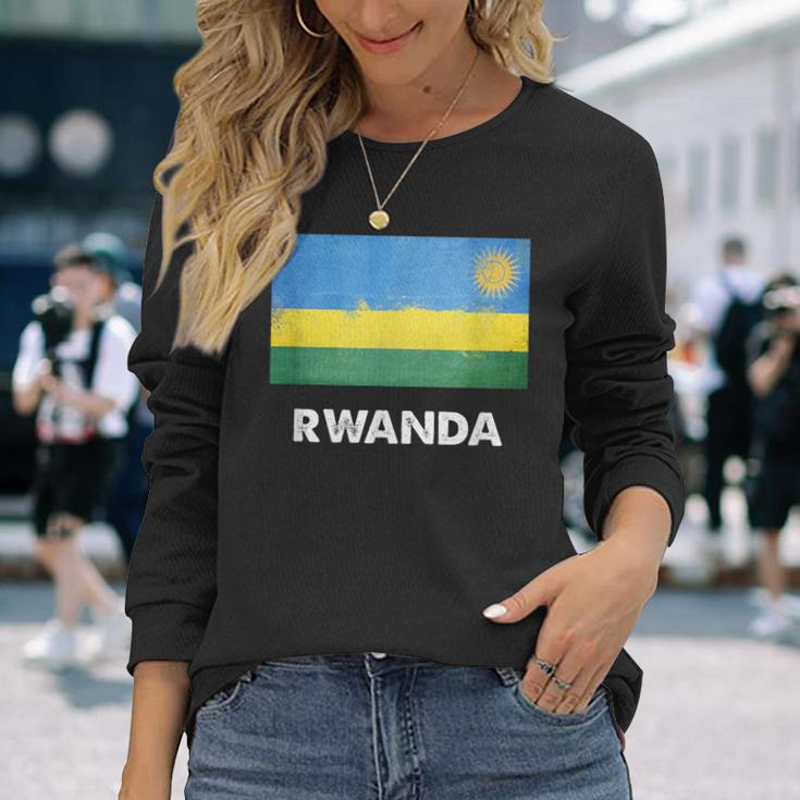 Ruanda Flag Jersey Ruanda Langarmshirts Geschenke für Sie