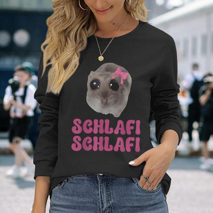 Sad Hamster Schlafi Schlafi Langarmshirts Geschenke für Sie