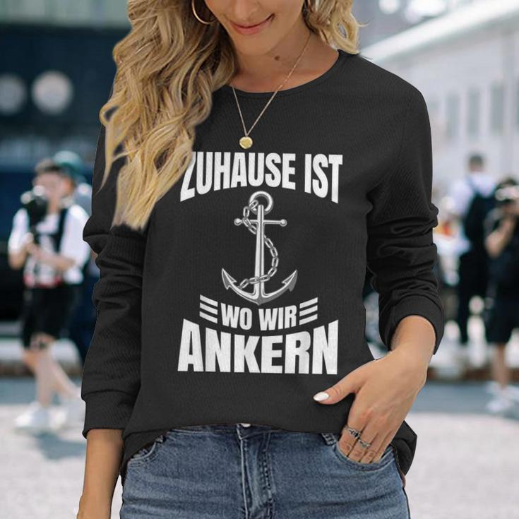 Sailing For Sailors Sailing Ship Skipper Boat Sailor Langarmshirts Geschenke für Sie