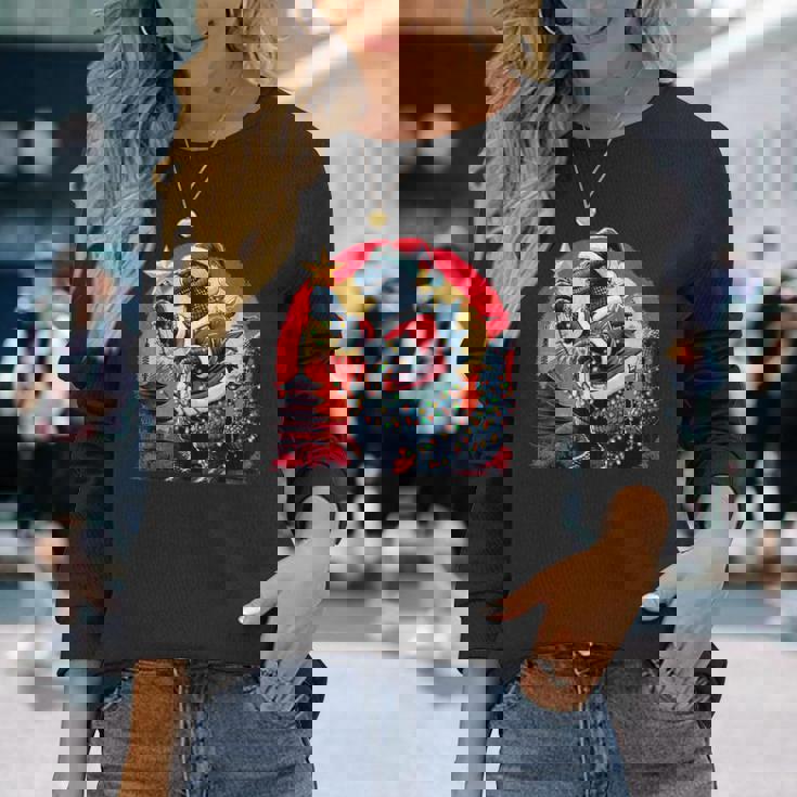 Santazilla Japanese Monster Kaiju Dinosaur Christmas Long Sleeve T-Shirt Gifts for Her Santazilla Japanese Monster Kaiju Dinosaur Christmas Long Sleeve T-Shirt Gifts for Her