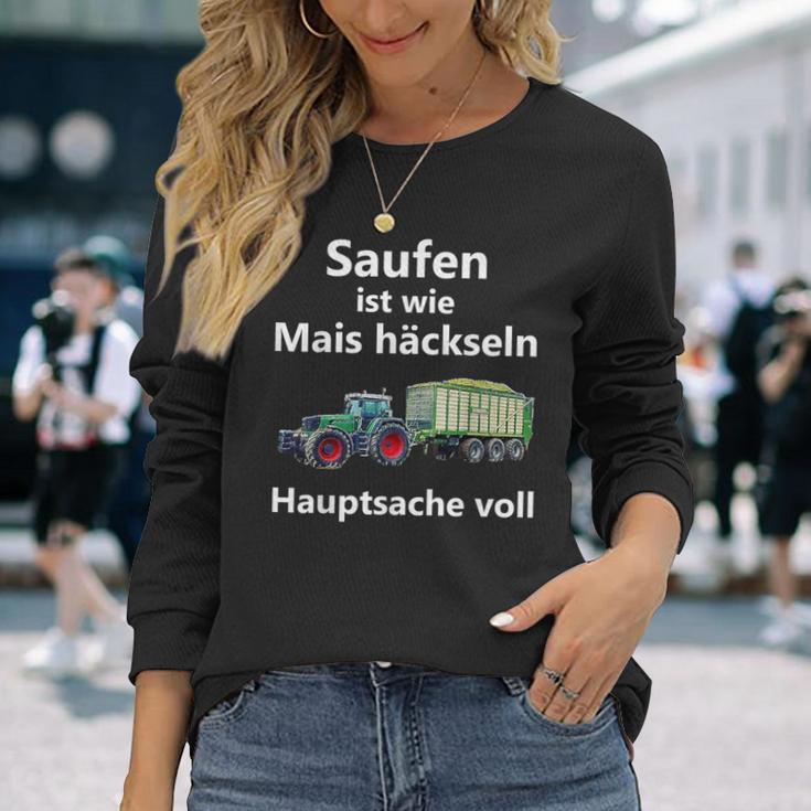 Saufen Ist Wie Mais Häckeln Hauptsachetoll Langarmshirts Geschenke für Sie