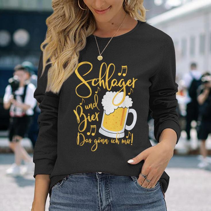 Schlager Und Bier Das Gönn Ich Mir Festival Party Langarmshirts Geschenke für Sie