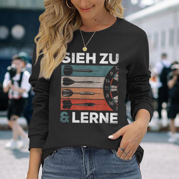 See Zu Und Lerneintage Darts Retro Sl Darts Langarmshirts Geschenke für Sie