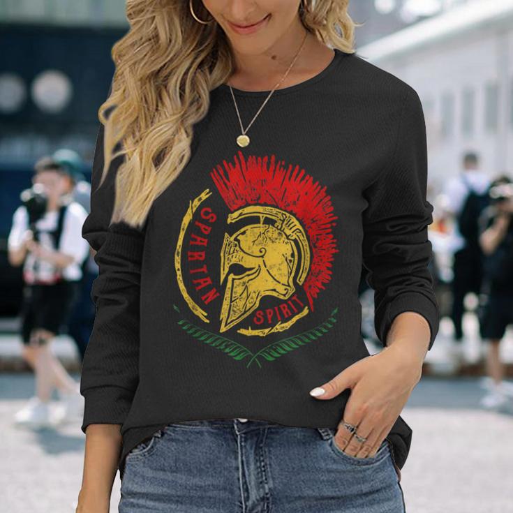 Spartan Helmet Sparta Warrior Antique Retro Spirit S Langarmshirts Geschenke für Sie