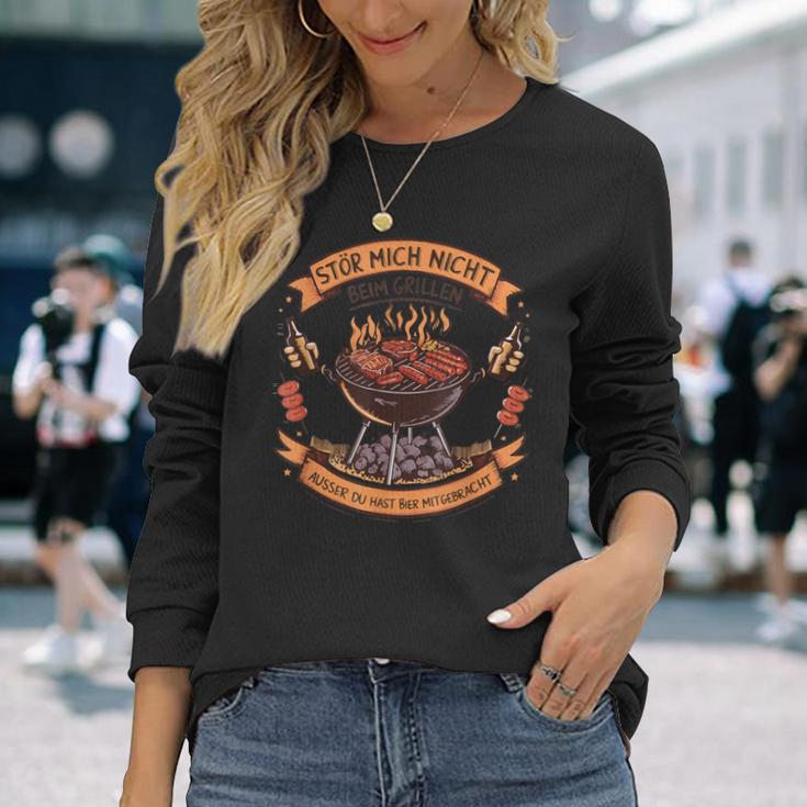 Stör Mich Nicht Beim Grillen Grillsaison Fleisch Bier Langarmshirts Geschenke für Sie