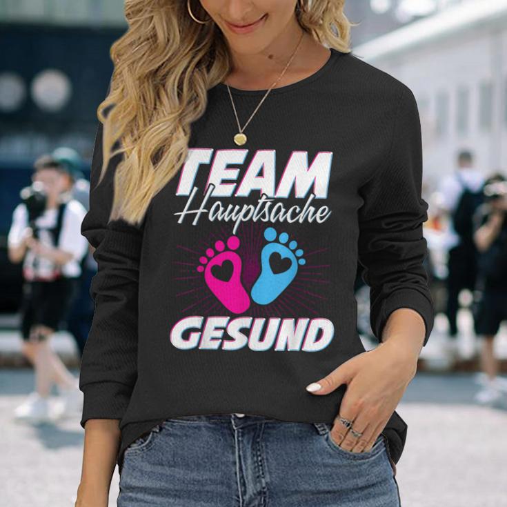 Team Hauptsache Gesund Gender Reveal Langarmshirts Geschenke für Sie