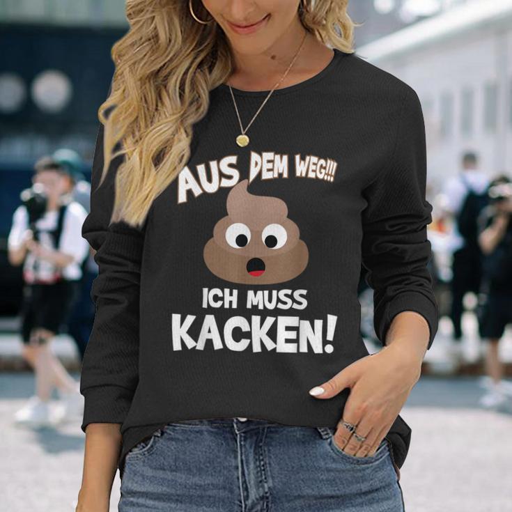 With Text Aus Dem Weg Ich Muss Kacken Langarmshirts Geschenke für Sie