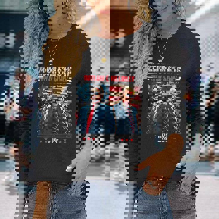 Trump I'm Voting For The Outlaw And Hillbilly Trump Vance Long Sleeve T-Shirt Gifts for Her