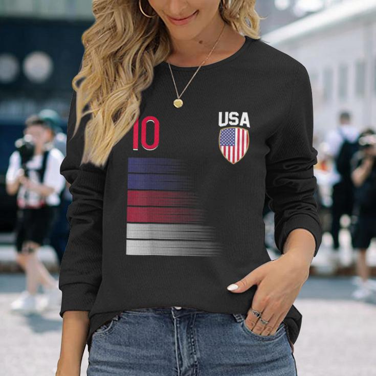 Usa Football Flag Jersey Langarmshirts Geschenke für Sie