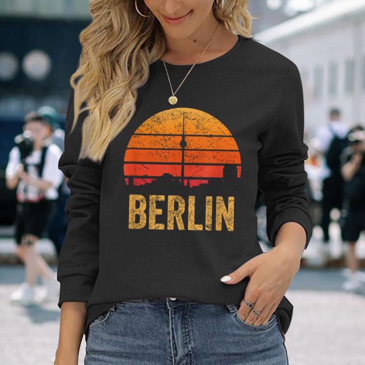 Vintage 80S Retro Berlin Silhouette Skyline Souvenir Langarmshirts Geschenke für Sie