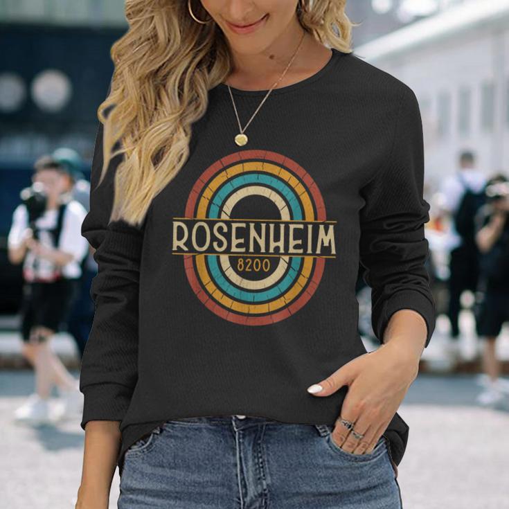 Vintage 8200 Rosenheim Retro Alte Postleitzahl Langarmshirts Geschenke für Sie