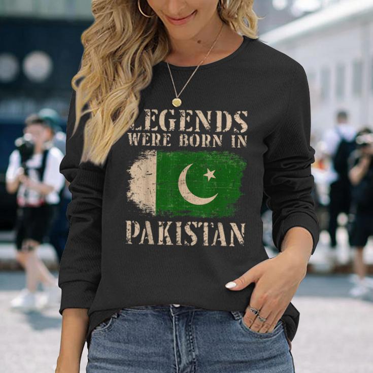 Vintage Pakistan Flag S Langarmshirts Geschenke für Sie