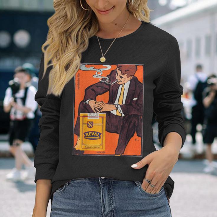 Vintage Poster Reval Cigarettes Retro S Langarmshirts Geschenke für Sie