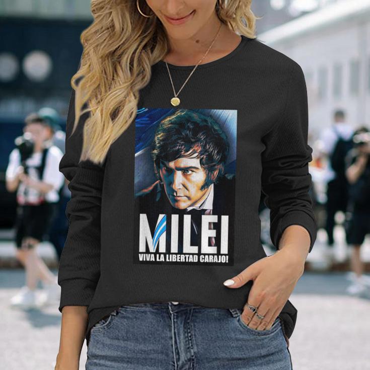 Viva La Libertad Carajo Javier Milei President 2023 Langarmshirts Geschenke für Sie