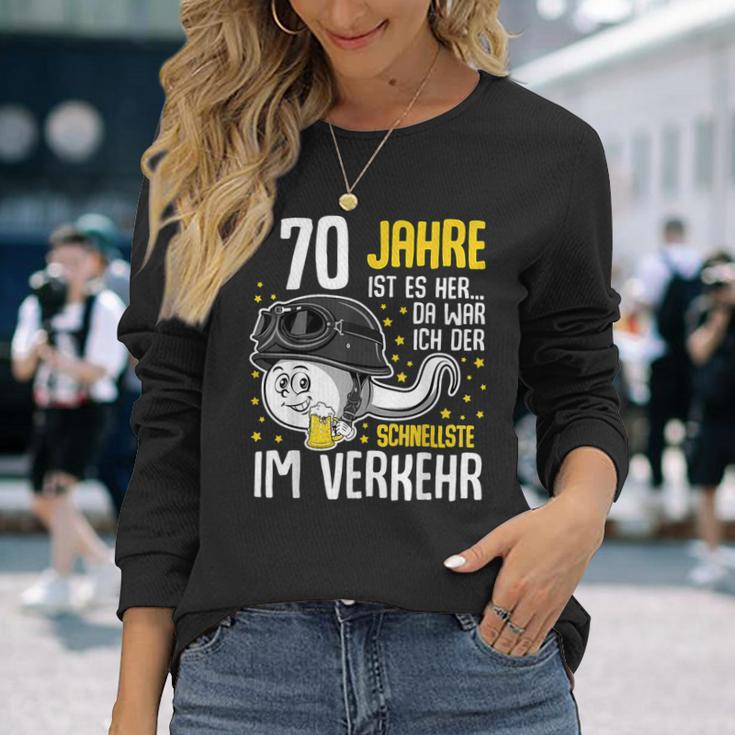 Vor 70 Jahren Der Fastest In Traffic 70Th Birthday Man Langarmshirts Geschenke für Sie