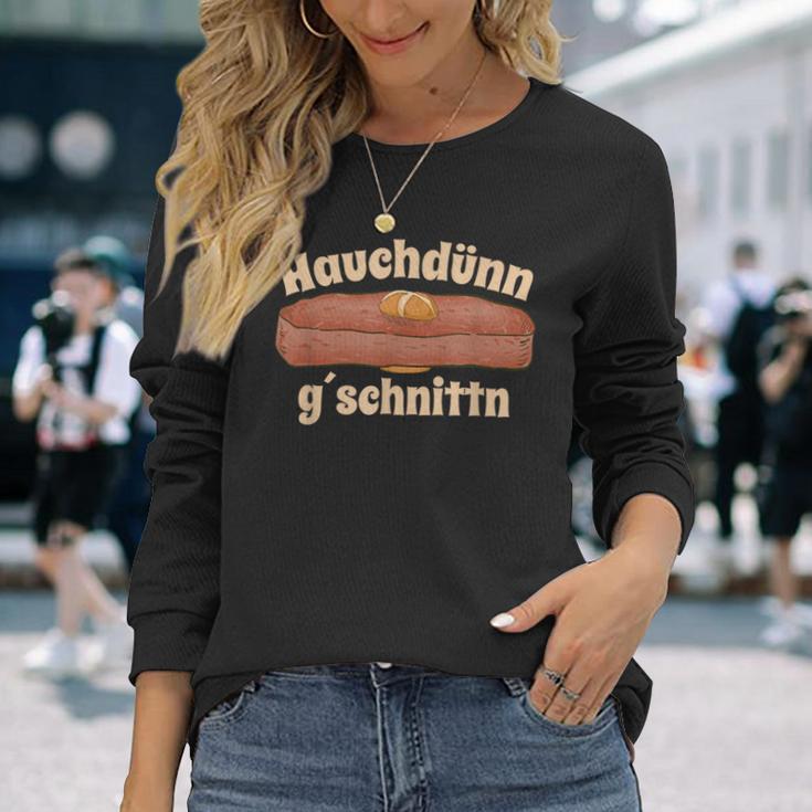 Wafer-Thin Gschnittn Liver Cheese Meat Cheese Buns Langarmshirts Geschenke für Sie