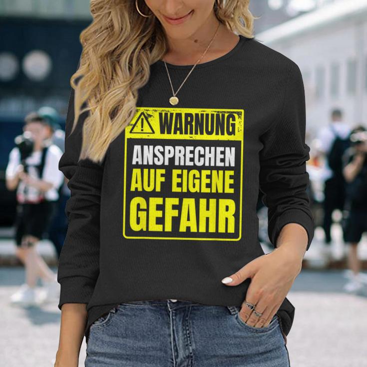 Warnung Schlechter Laune Ansprechen Auf Eigene Gefahrahr S Langarmshirts Geschenke für Sie