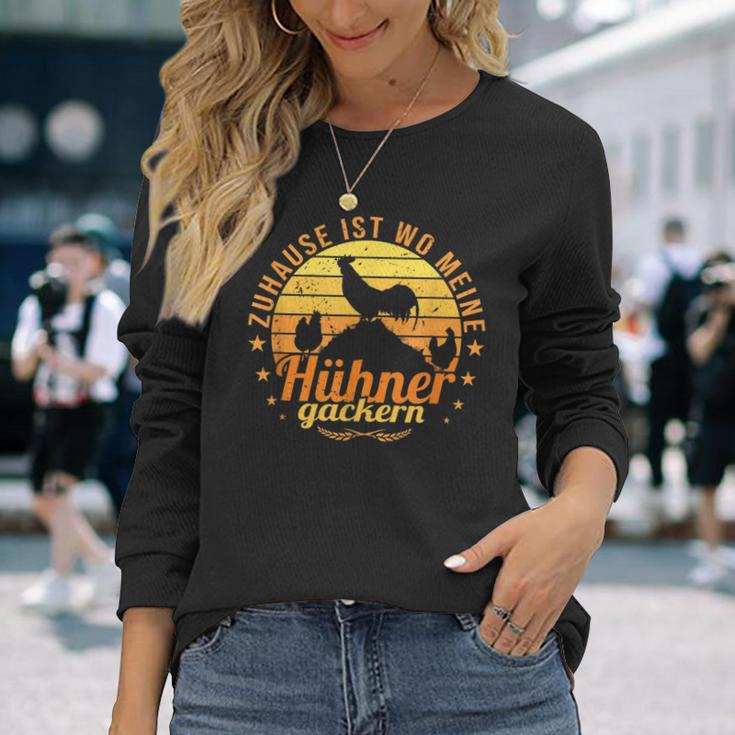 Zuhause Ist Wo Meine Hühner Gackern Langarmshirts Geschenke für Sie